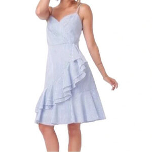 ABS Collection Seersucker Ruffled Dress Size  12